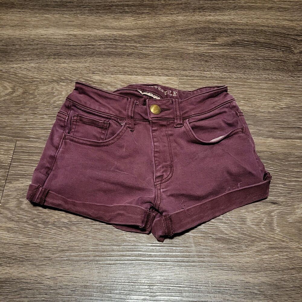 American Eagle Outfitters Hi Rise Shortie Shorts Women's Size 00 Regular